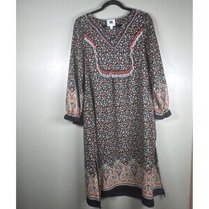 Vicky & Lucas Floral Boho Festival Hippie Headed Dress Women’s Size Large‎